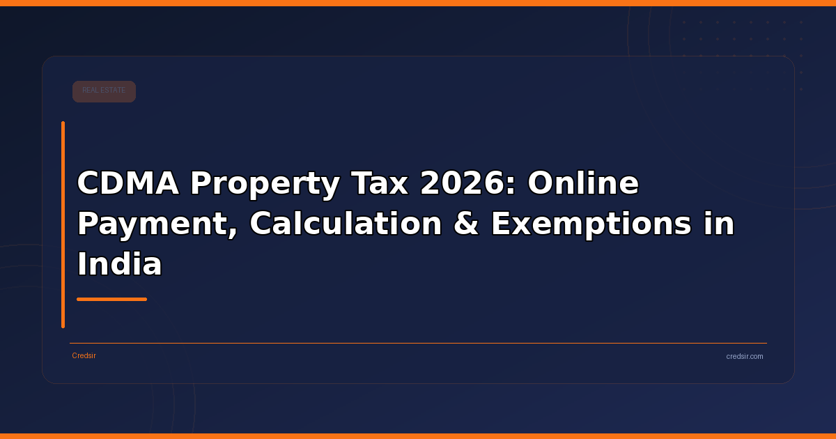 CDMA Property Tax 2026: Online Payment, Calculation & Exemptions in India