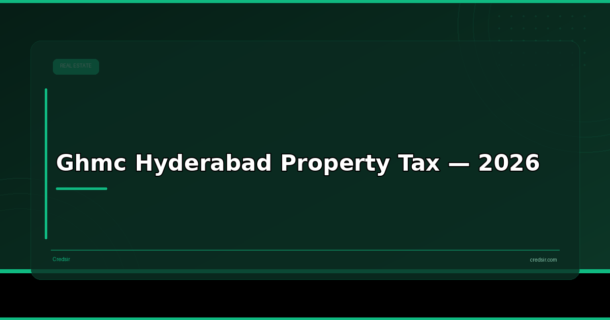Ghmc Hyderabad Property Tax — 2026