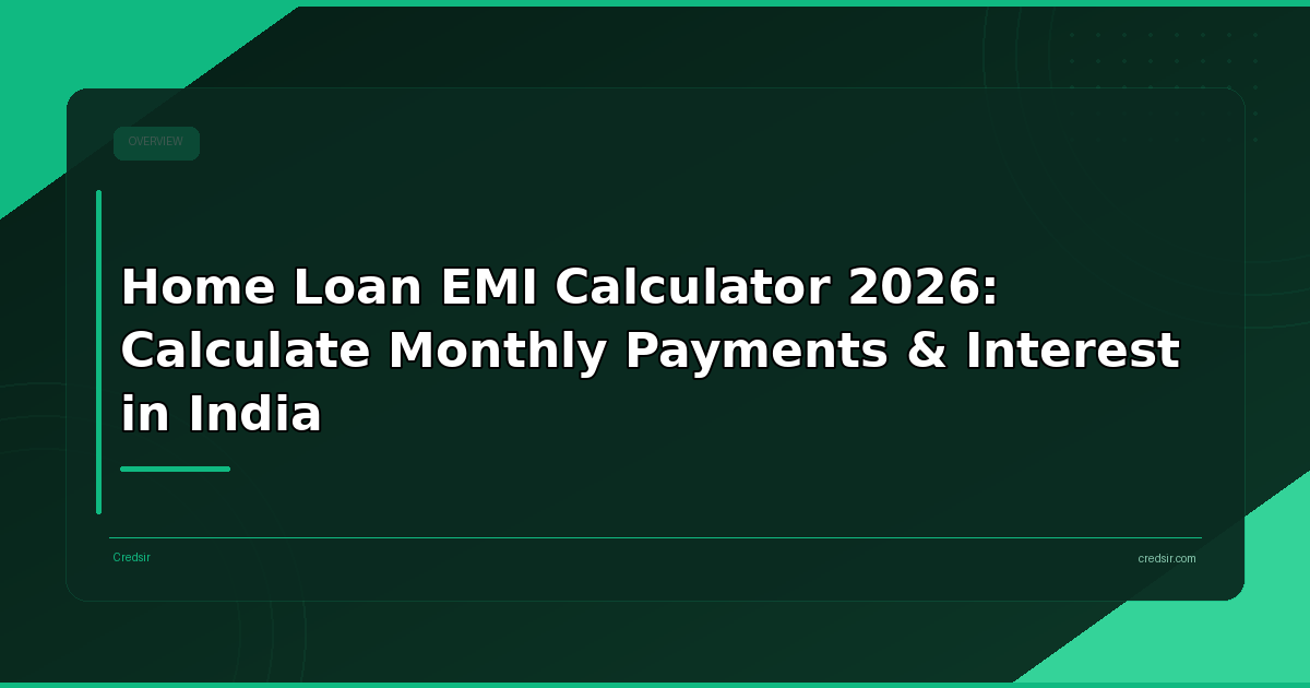 Home Loan EMI Calculator 2026: Calculate Monthly Payments & Interest in India