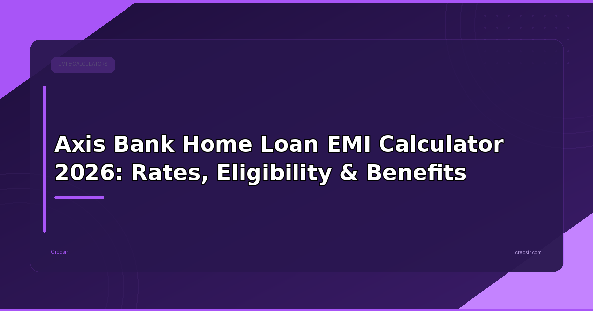 Axis Bank Home Loan EMI Calculator 2026: Rates, Eligibility & Benefits