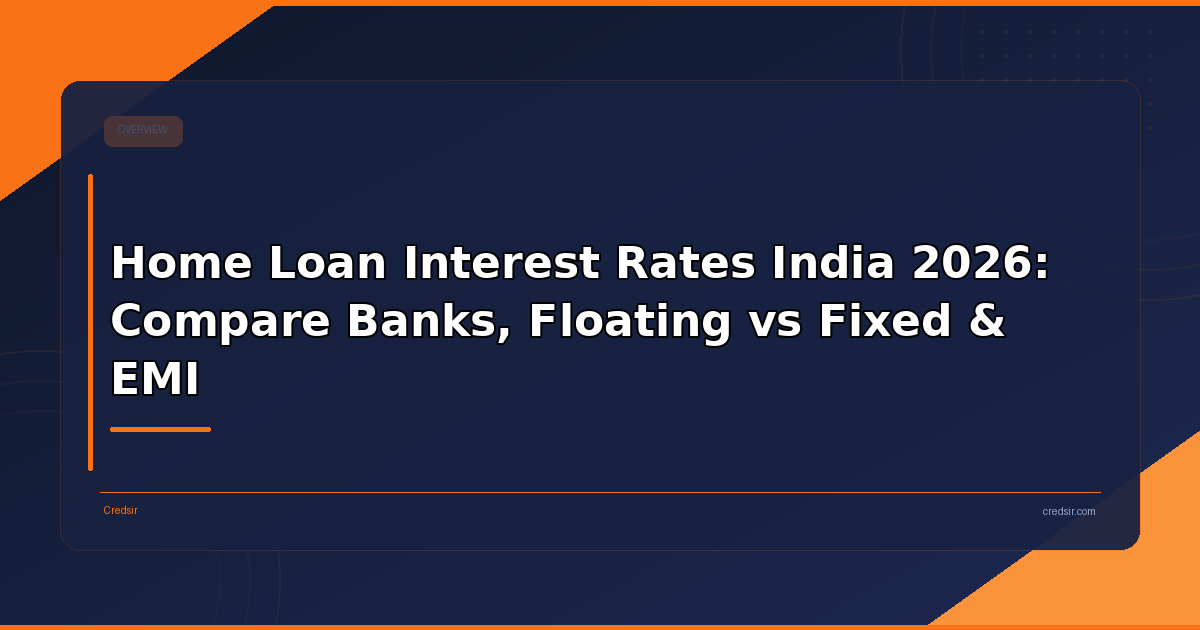 Home Loan Interest Rates India 2026: Compare Banks, Floating vs Fixed & EMI