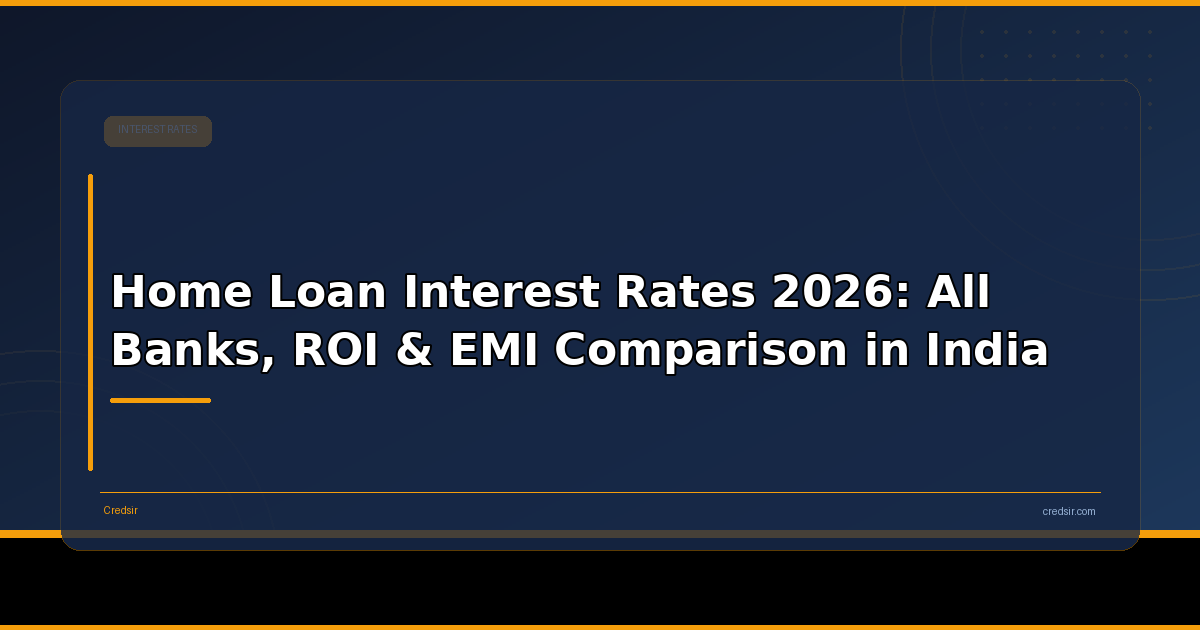 Home Loan Interest Rates 2026: All Banks, ROI & EMI Comparison in India