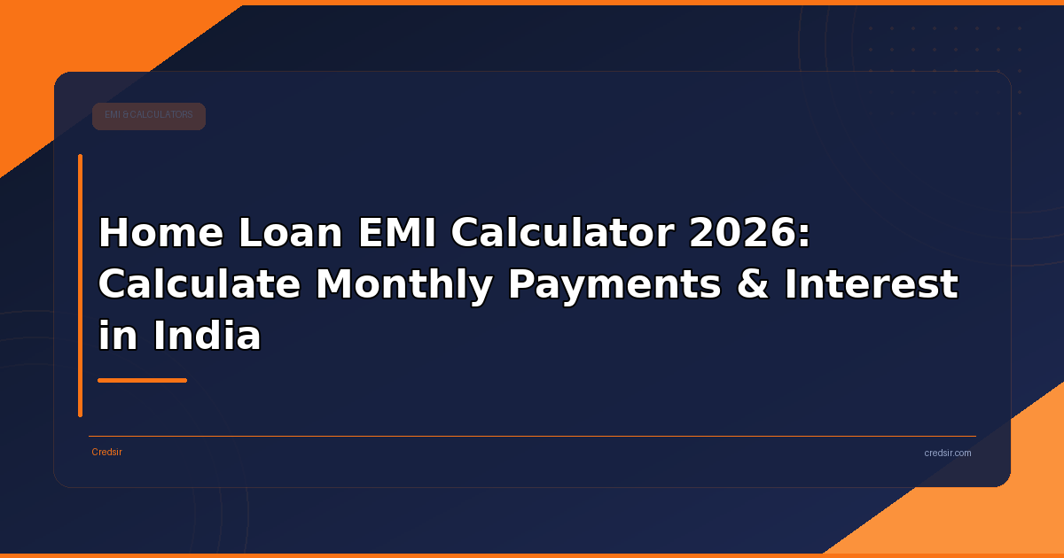 Home Loan EMI Calculator 2026: Calculate Monthly Payments & Interest in India