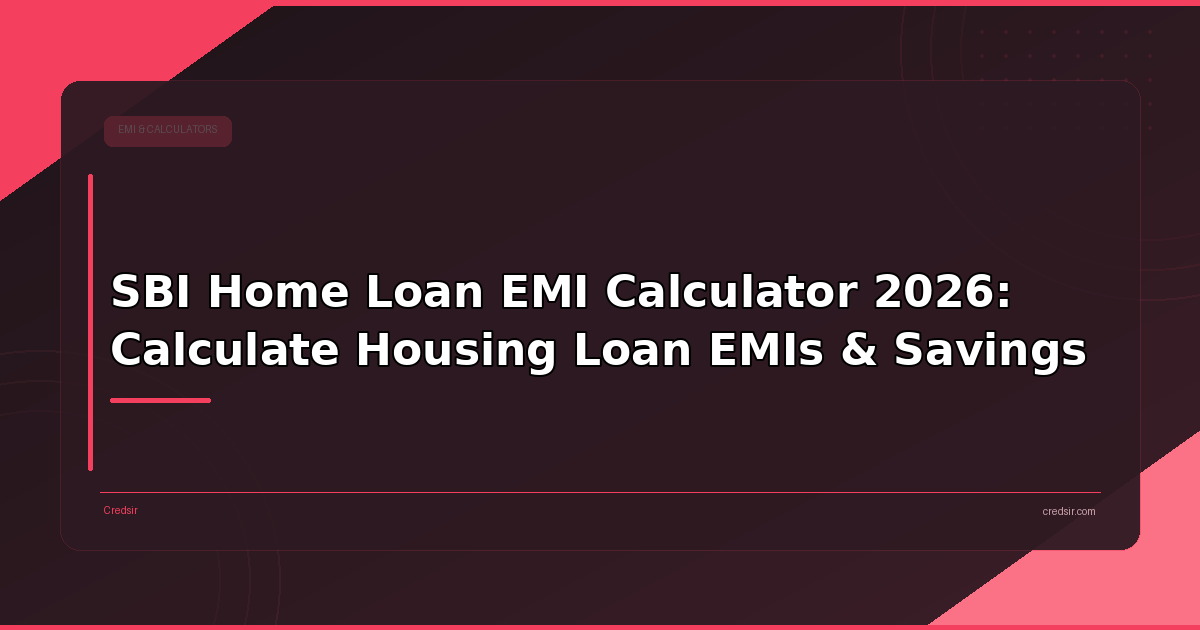 SBI Home Loan EMI Calculator 2026: Calculate Housing Loan EMIs & Savings