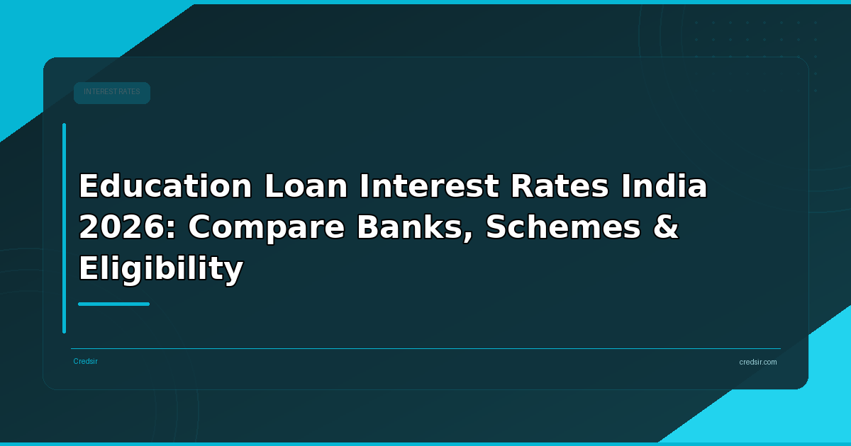 Education Loan Interest Rates India 2026: Compare Banks, Schemes & Eligibility