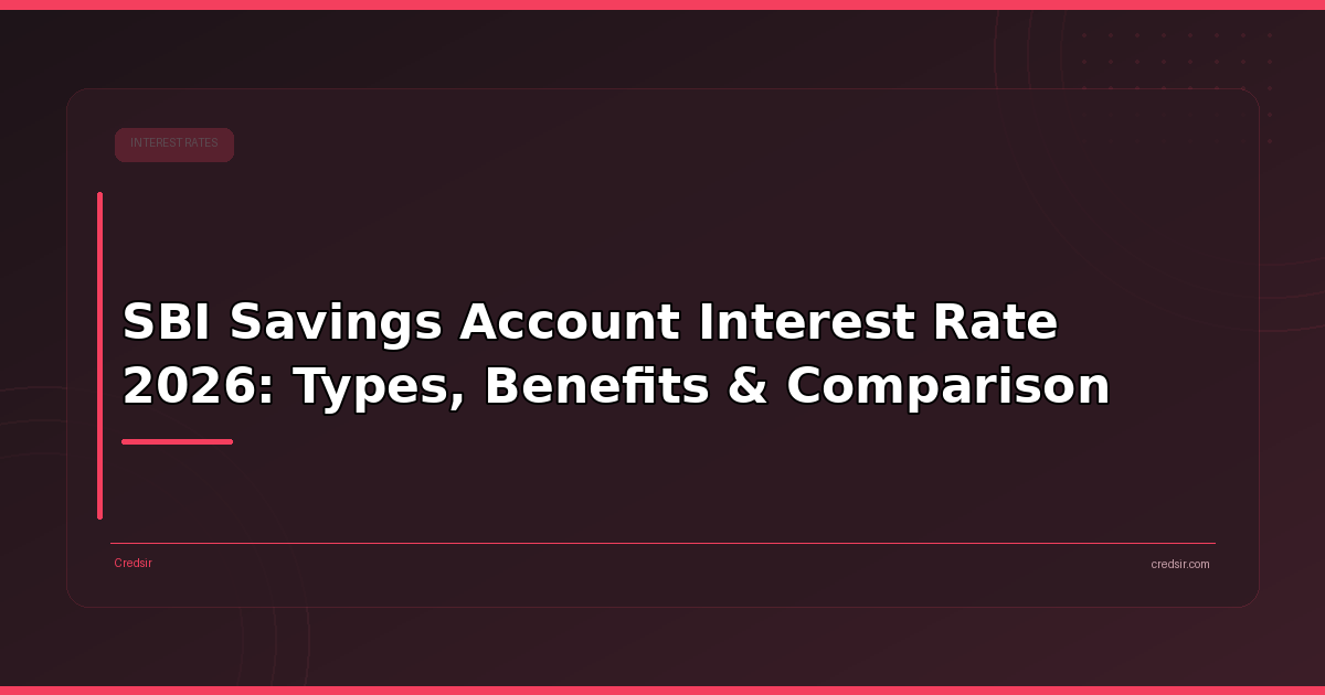 SBI Savings Account Interest Rate 2026: Types, Benefits & Comparison