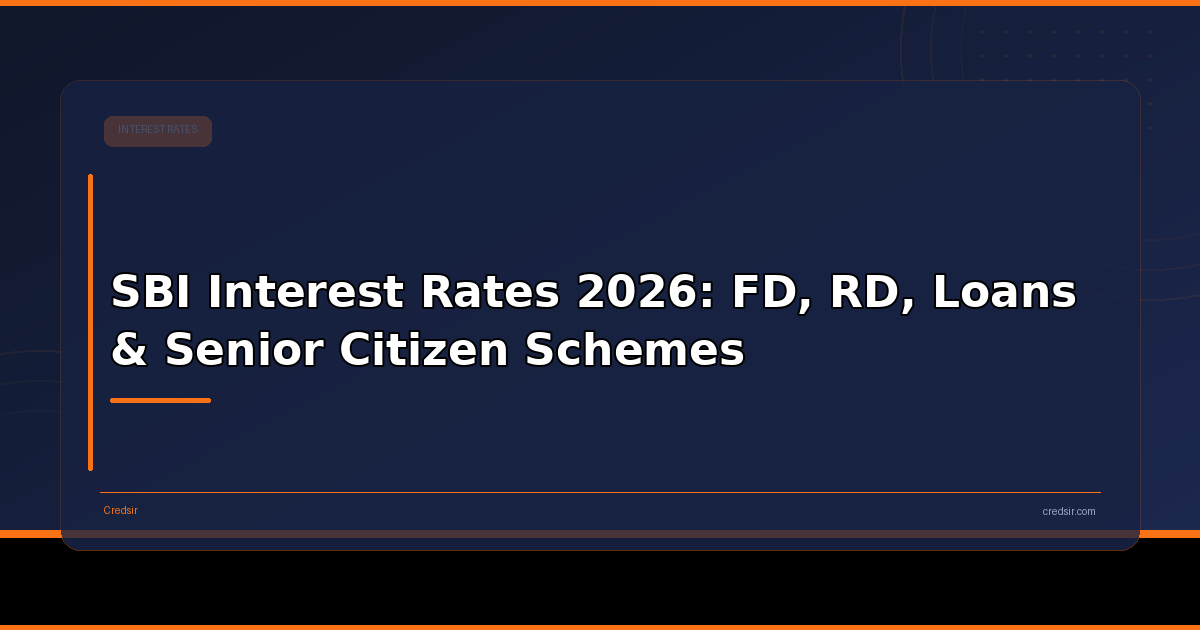 SBI Interest Rates 2026: FD, RD, Loans & Senior Citizen Schemes