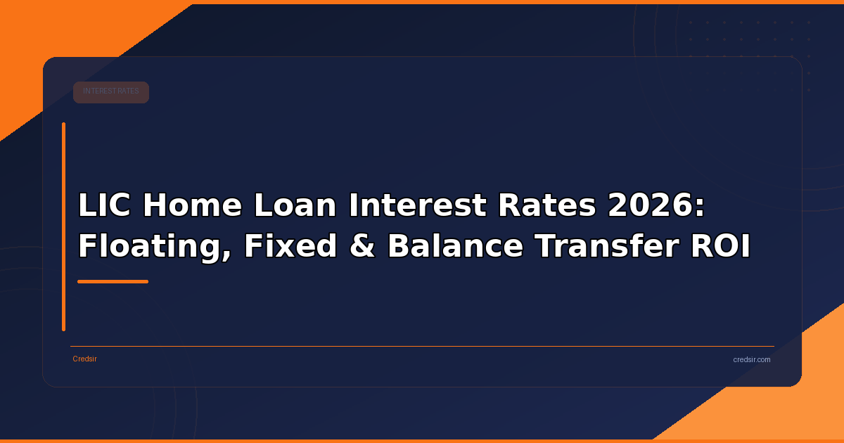 LIC Home Loan Interest Rates 2026: Floating, Fixed & Balance Transfer ROI