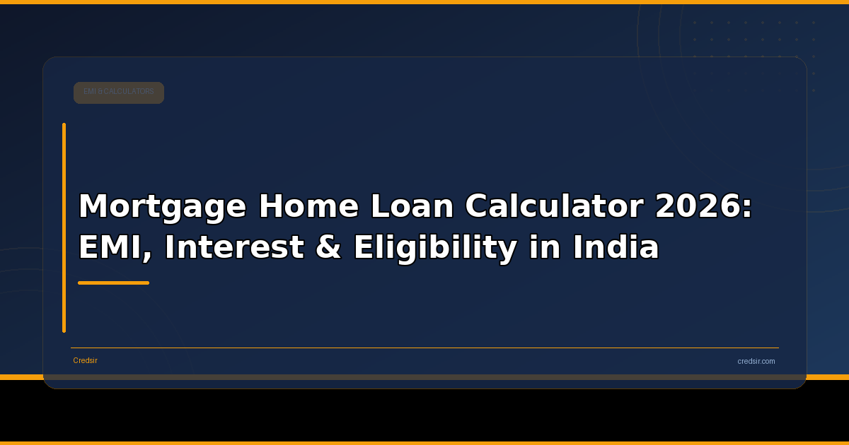Mortgage Home Loan Calculator 2026: EMI, Interest & Eligibility in India
