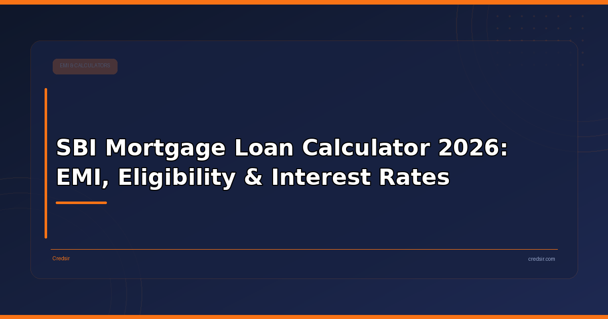 SBI Mortgage Loan Calculator 2026: EMI, Eligibility & Interest Rates