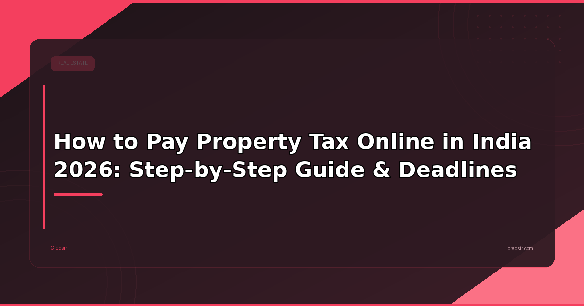 How to Pay Property Tax Online in India 2026: Step-by-Step Guide & Deadlines