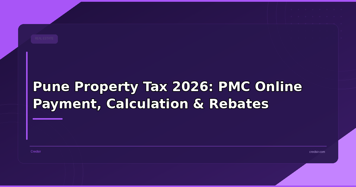Pune Property Tax 2026: PMC Online Payment, Calculation & Rebates