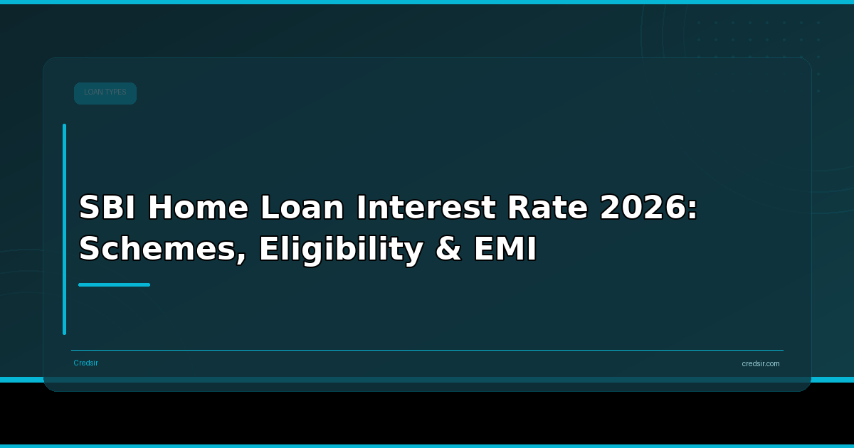 SBI Home Loan Interest Rate 2026: Schemes, Eligibility & EMI