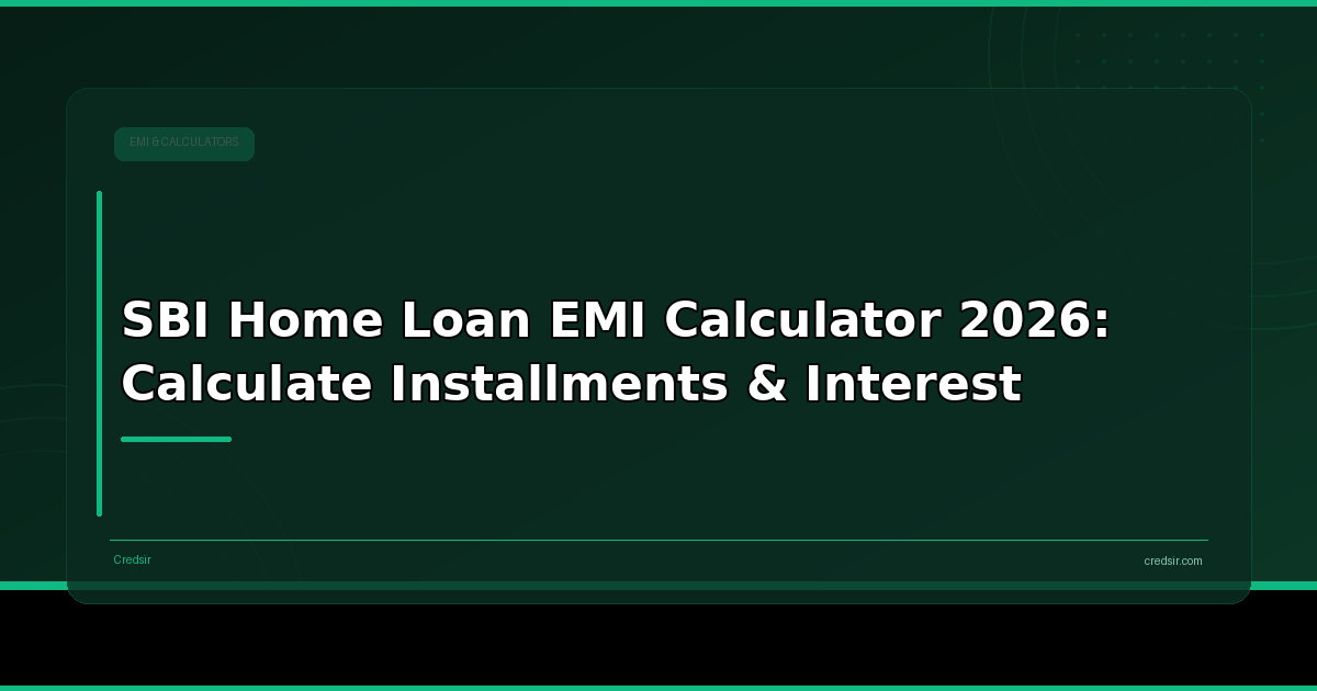 SBI Home Loan EMI Calculator 2026: Calculate Installments & Interest