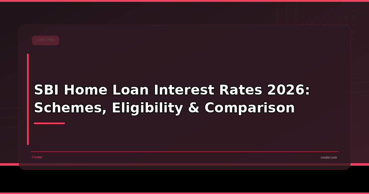 SBI Home Loan Interest Rates 2026: Schemes, Eligibility & Comparison
