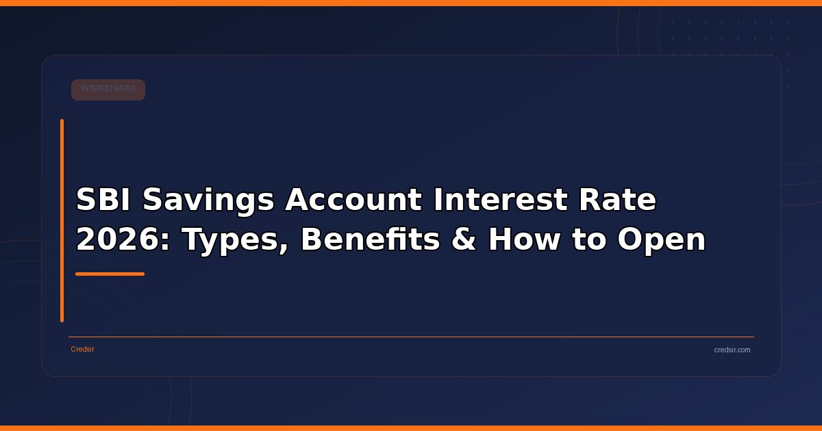 SBI Savings Account Interest Rate 2026: Types, Benefits & How to Open