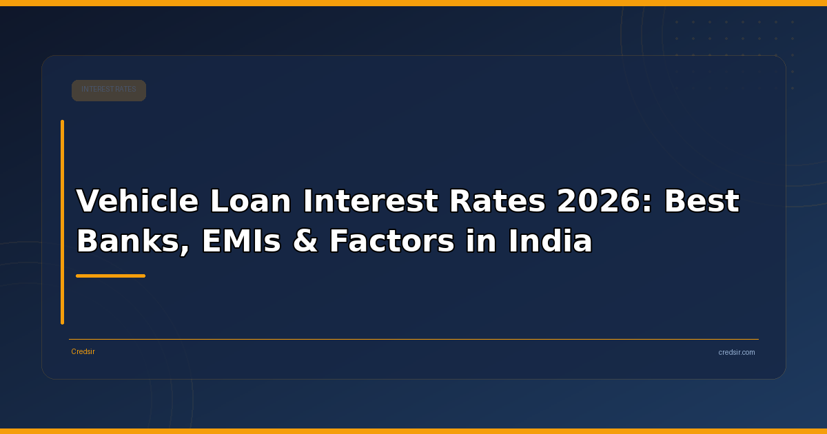 Vehicle Loan Interest Rates 2026: Best Banks, EMIs & Factors in India