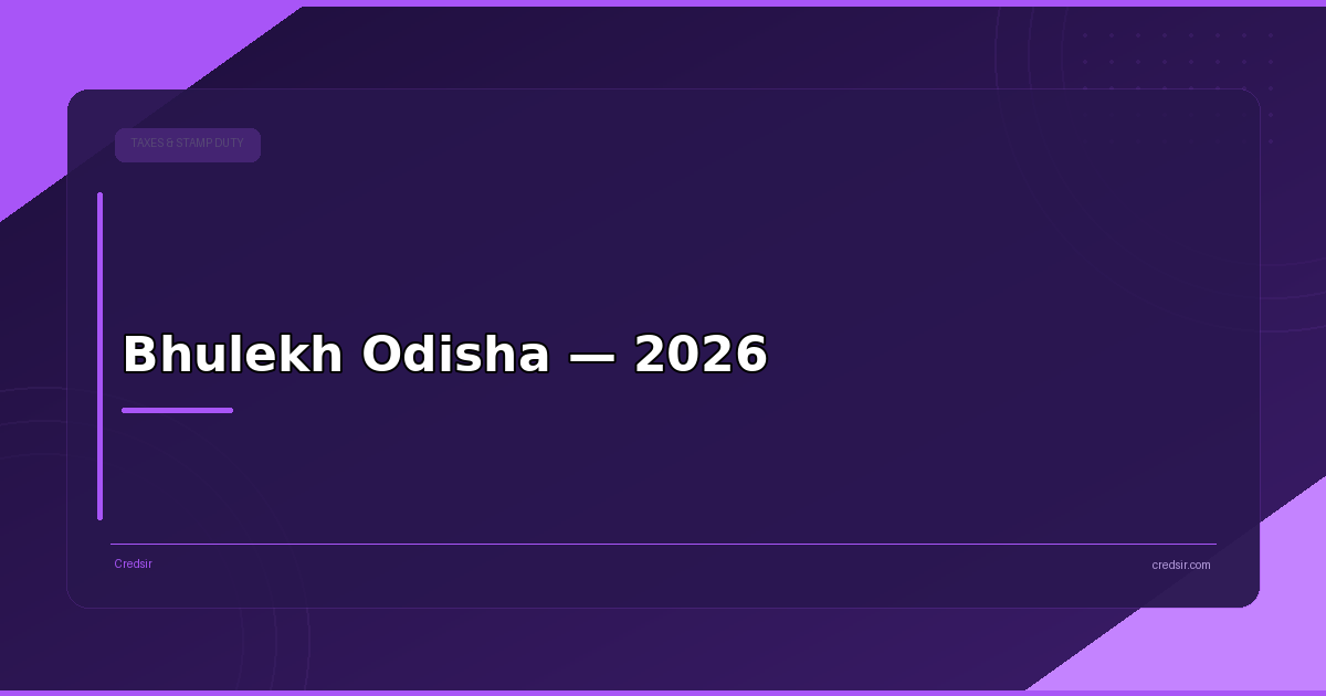 Bhulekh Odisha — 2026