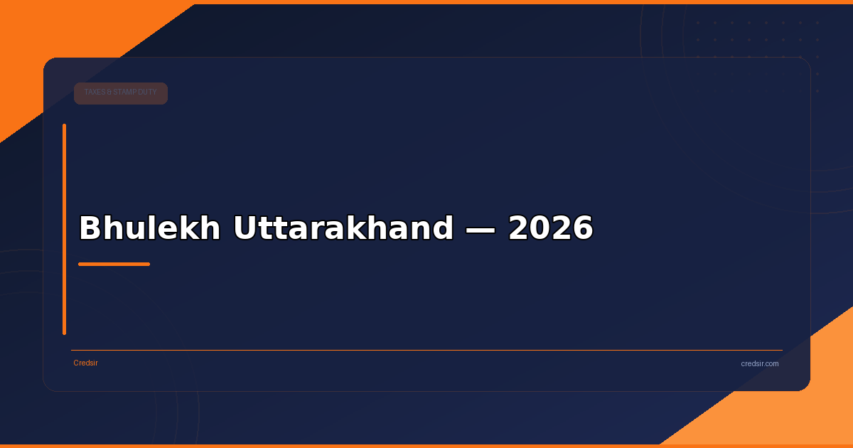 Bhulekh Uttarakhand — 2026
