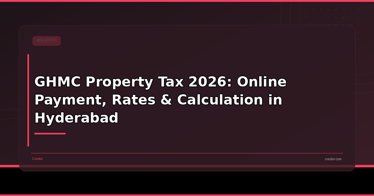 GHMC Property Tax 2026: Online Payment, Rates & Calculation in Hyderabad