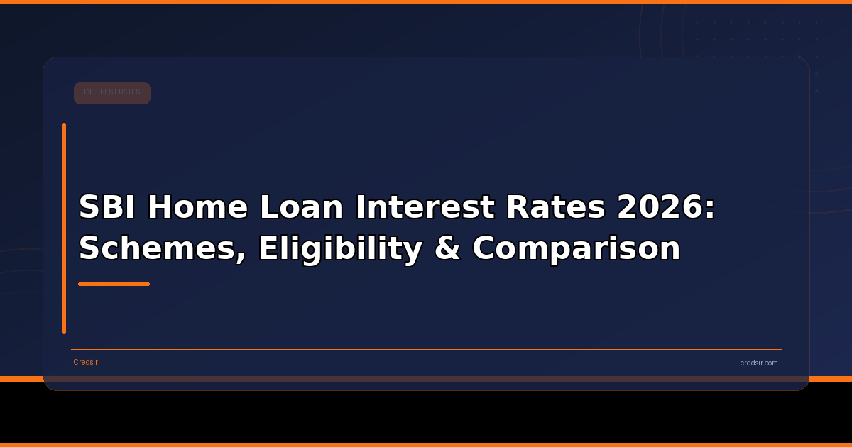 SBI Home Loan Interest Rates 2026: Schemes, Eligibility & Comparison