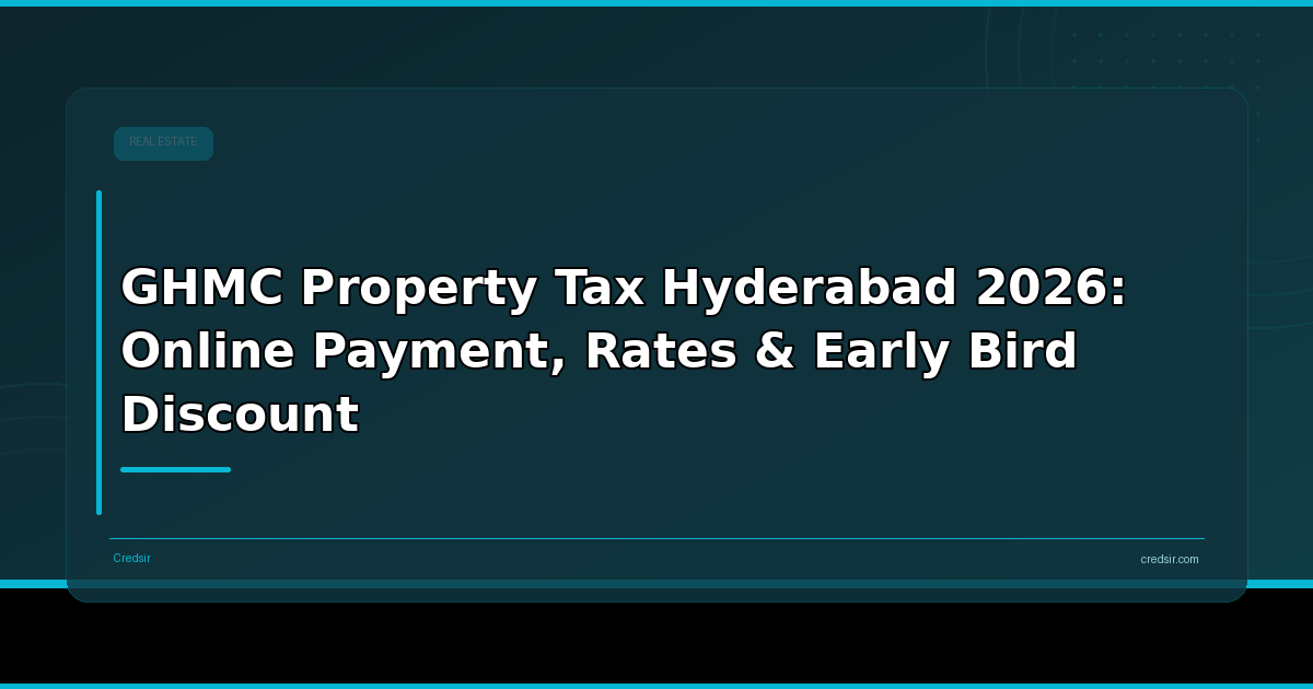 GHMC Property Tax Hyderabad 2026: Online Payment, Rates & Early Bird Discount