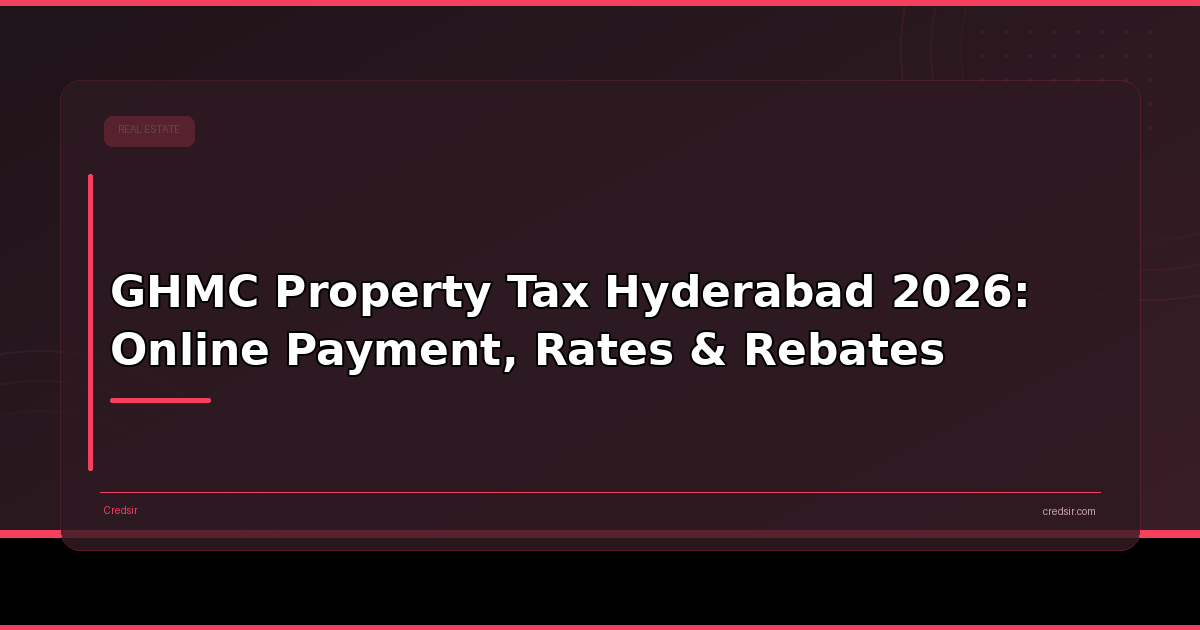 GHMC Property Tax Hyderabad 2026: Online Payment, Rates & Rebates