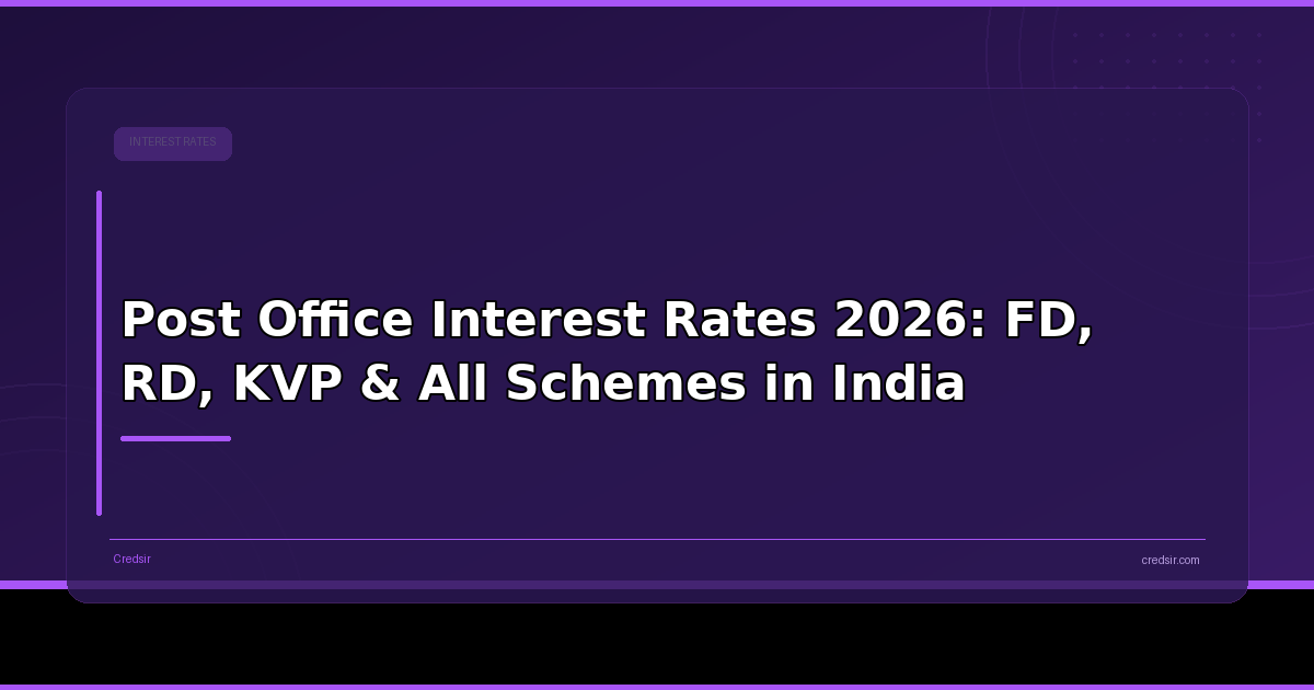 Post Office Interest Rates 2026: FD, RD, KVP & All Schemes in India