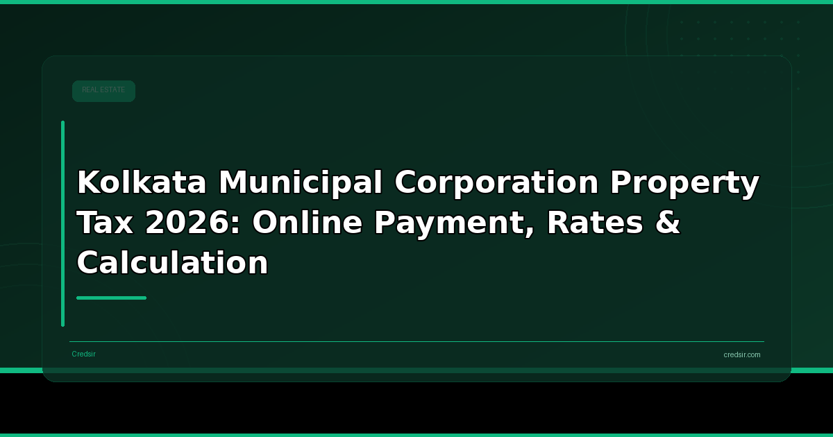 Kolkata Municipal Corporation Property Tax 2026: Online Payment, Rates & Calculation