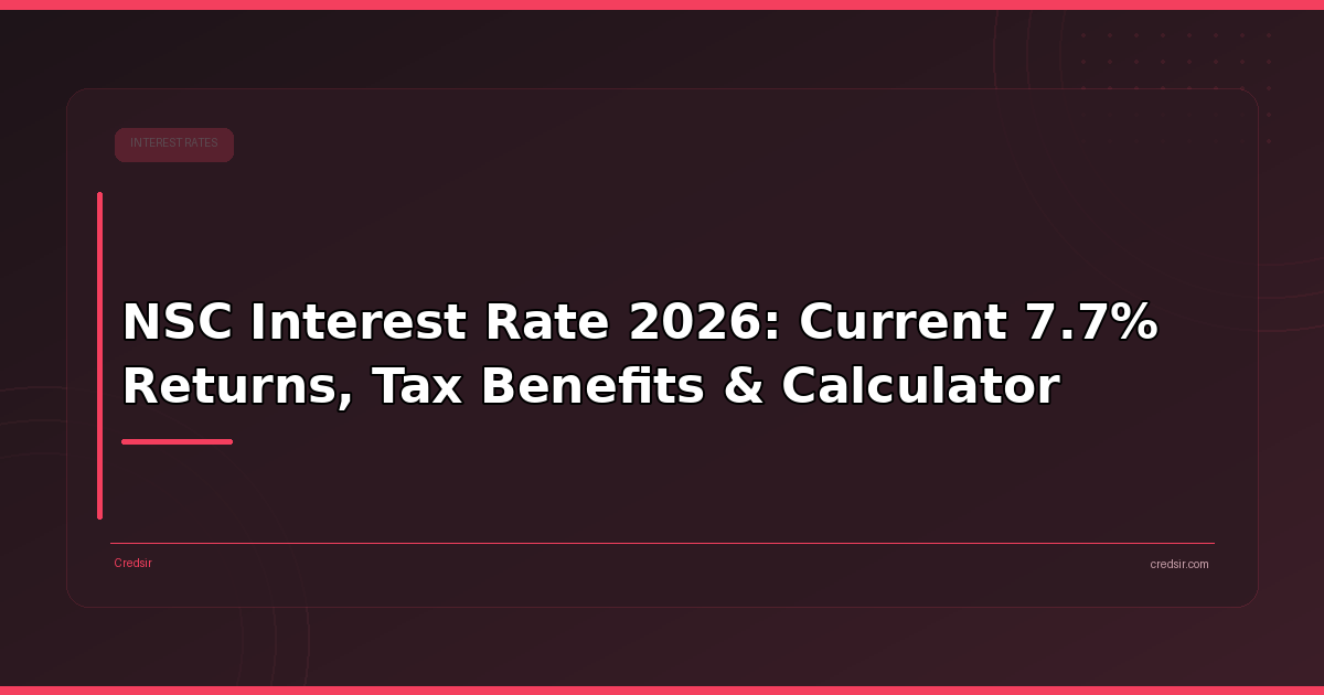 NSC Interest Rate 2026: Current 7.7% Returns, Tax Benefits & Calculator