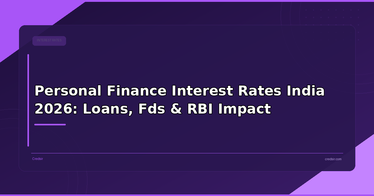 Personal Finance Interest Rates India 2026: Loans, Fds & RBI Impact