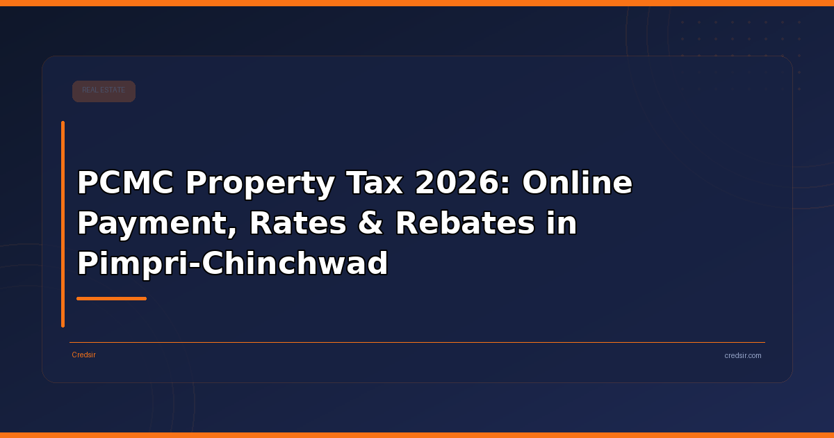 PCMC Property Tax 2026: Online Payment, Rates & Rebates in Pimpri-Chinchwad