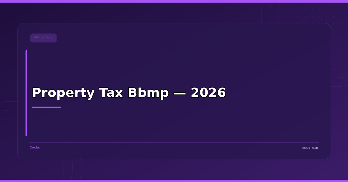 Property Tax Bbmp — 2026