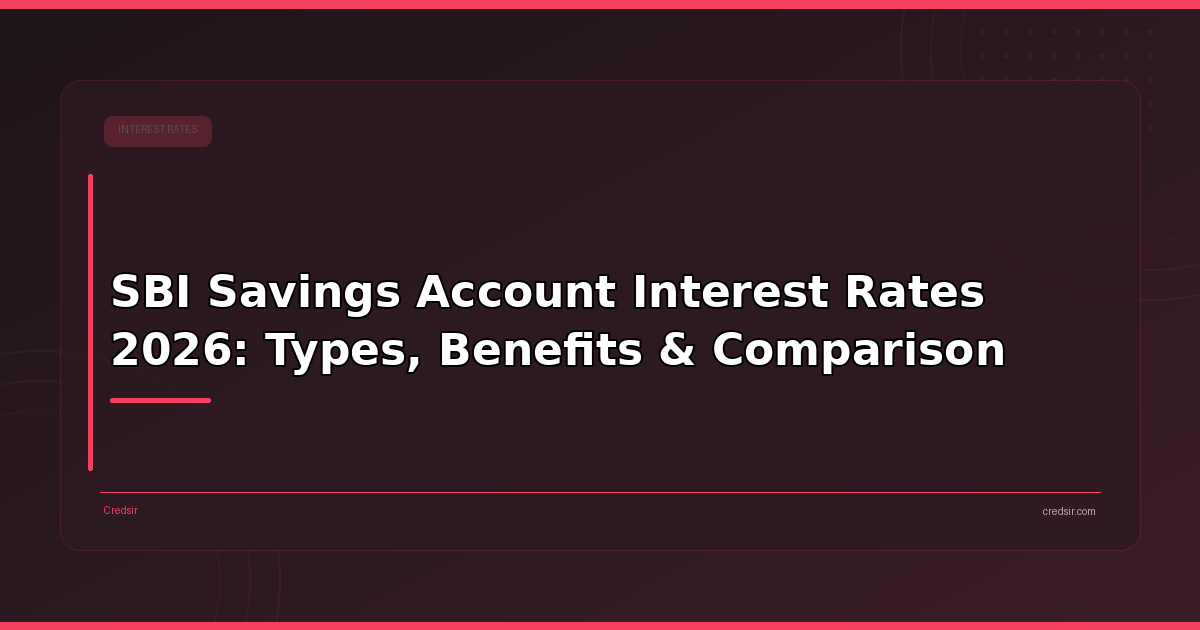 SBI Savings Account Interest Rates 2026: Types, Benefits & Comparison