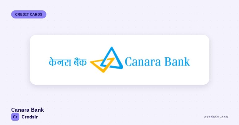 Canara Bank logo on the cover of Credsir’s Canara Bank Credit Cards guide