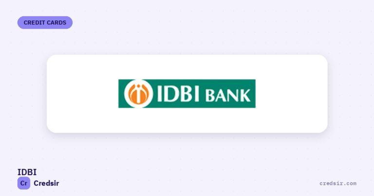 Blue metal railings on white floor tiles — cover photo for Credsir’s IDBI Credit Cards guide