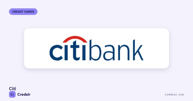 Citibank logo on the cover of Credsir’s Citi Credit Cards guide