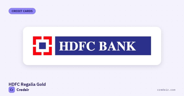 HDFC Bank logo on the cover of Credsir’s HDFC Regalia Gold Credit Card guide