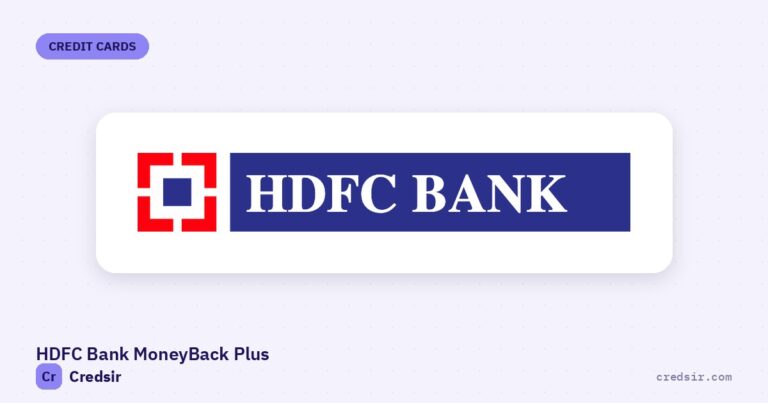 HDFC Bank logo on the cover of Credsir’s HDFC Bank Moneyback Plus Credit Card guide
