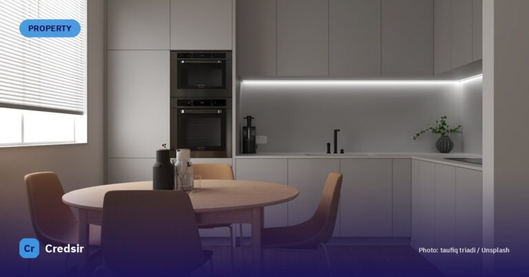 A kitchen with a table and chairs next to a window — cover photo for Credsir’s REITs in India guide