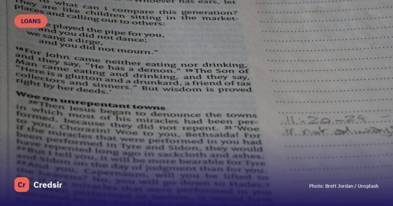 A close up of a book with writing on it — cover photo for Credsir’s EMI Calculator guide