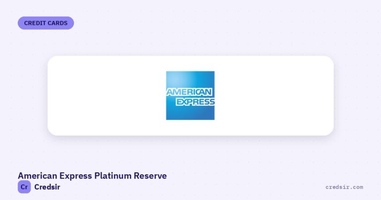 American Express logo on the cover of Credsir’s American Express Platinum Reserve Credit Card guide