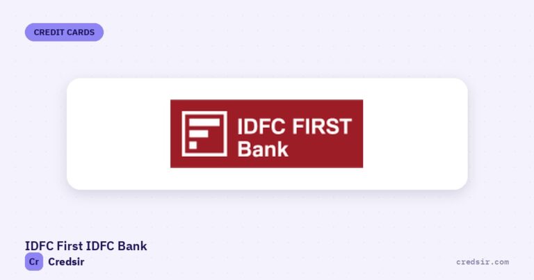 IDFC FIRST Bank logo on the cover of Credsir’s IDFC FIRST IDFC Bank First Swyp Credit Card guide