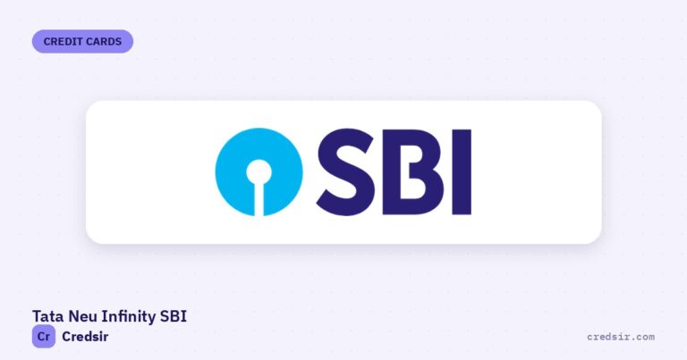 State Bank of India logo on the cover of Credsir’s Tata Neu Infinity SBI Credit Card guide