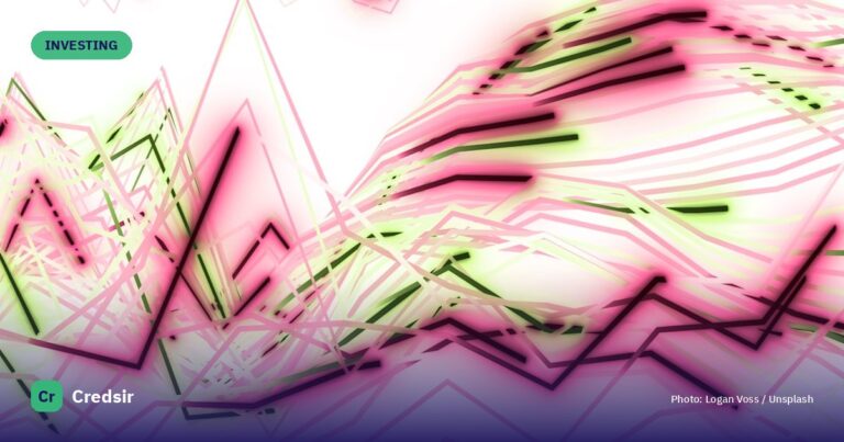 Abstract lines and graphs with pink and green glow — cover photo for Credsir’s What Is a Mutual Fund guide