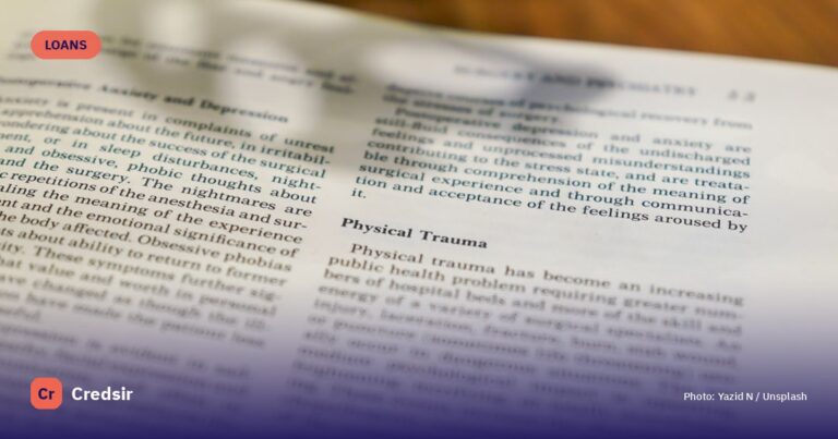 Close-up of text in a book about physical trauma — cover photo for Credsir’s Best Instant Loan Apps guide
