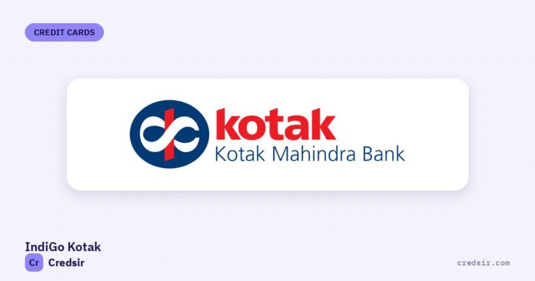Kotak Mahindra Bank logo on the cover of Credsir’s Indigo Kotak Credit Card guide