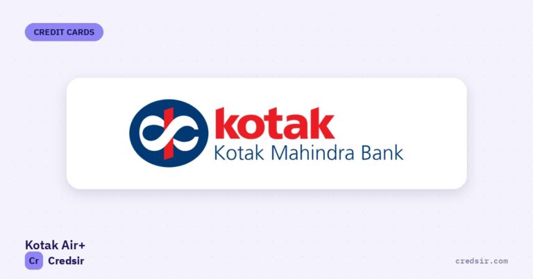 Kotak Mahindra Bank logo on the cover of Credsir’s Kotak Air Credit Card guide