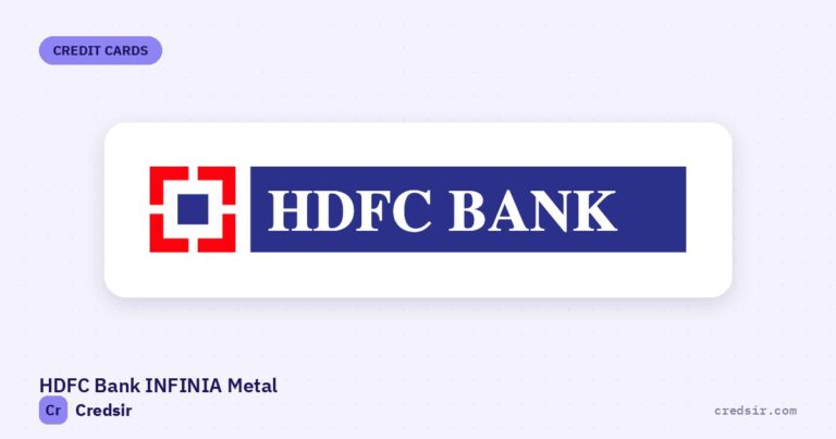 HDFC Bank logo on the cover of Credsir’s HDFC Bank Infinia Metal Credit Card guide