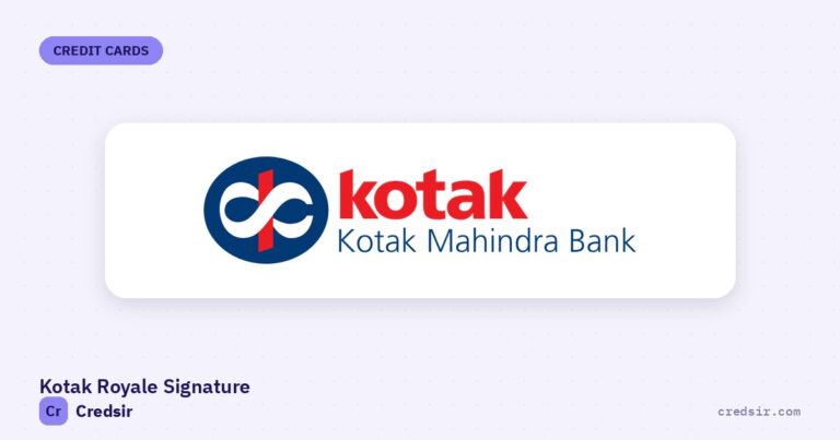 Kotak Mahindra Bank logo on the cover of Credsir’s Kotak Royale Signature Credit Card guide